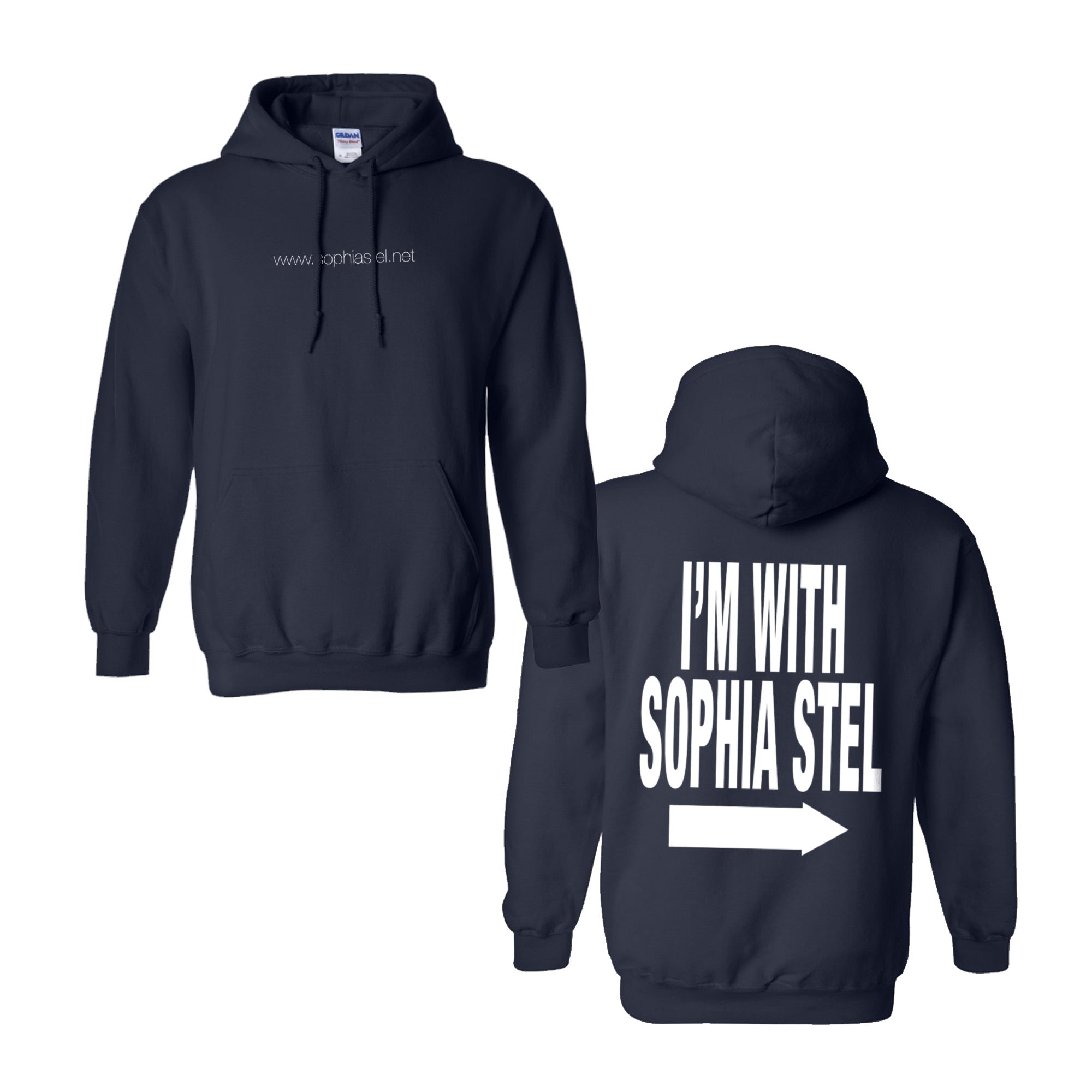 I'm With Sophia Stel Navy Hoodie